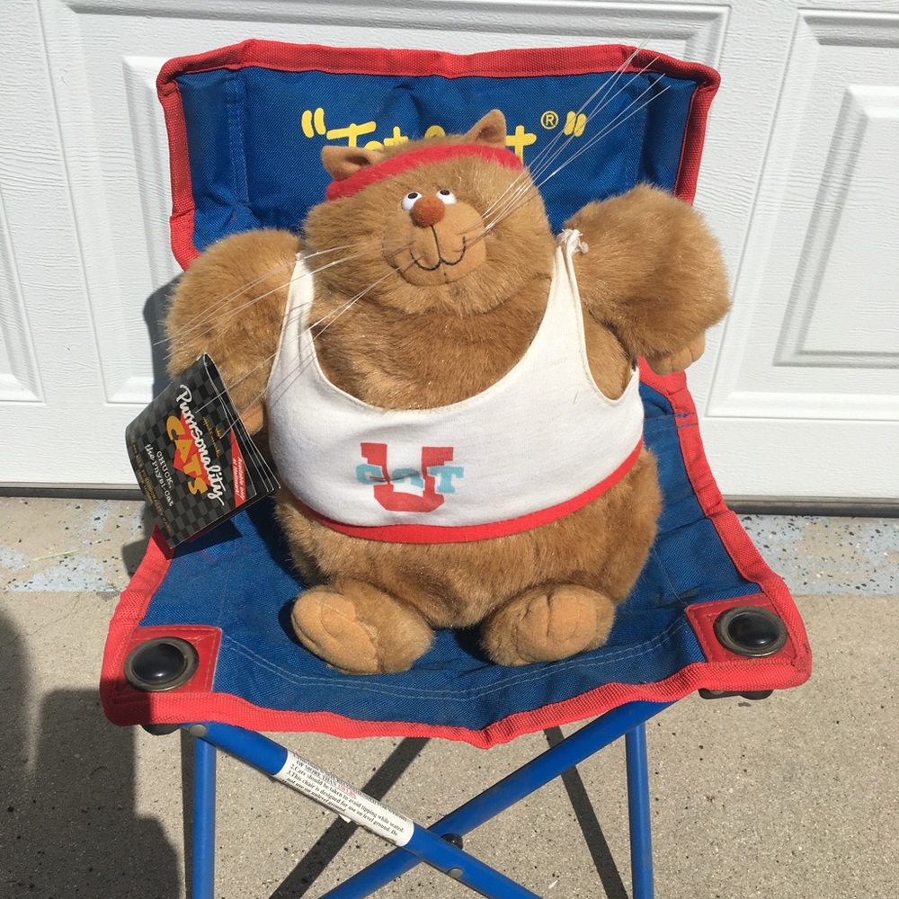 Chuck physical cat stuffed animal by hallmark